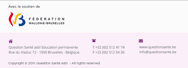 Lettre d'information Question Santé - Footer