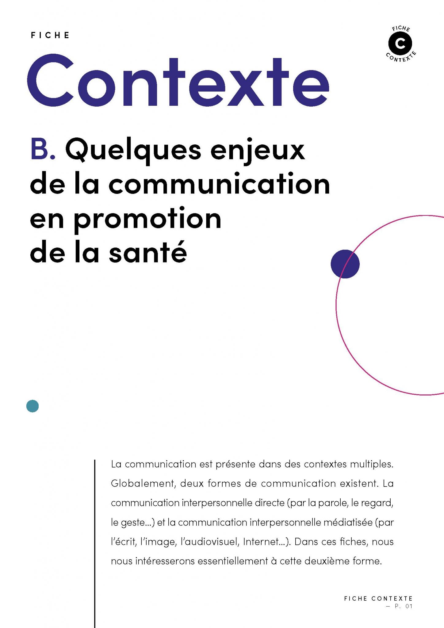 Fiche Contexte B : Promotion De La Santé | Question Santé A.S.B.L.