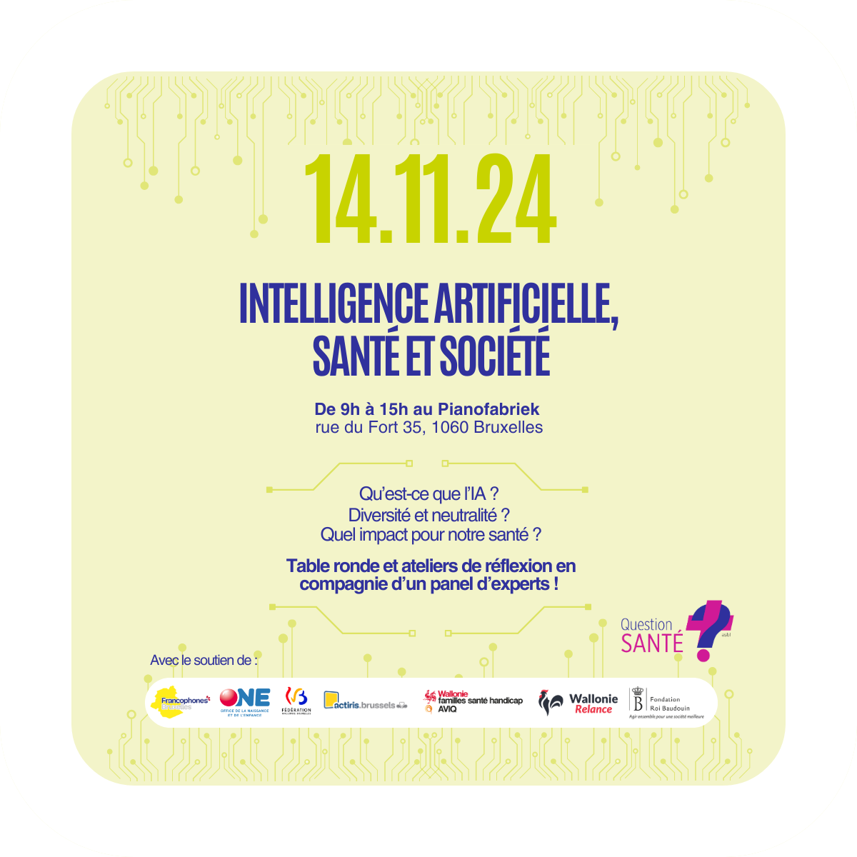 Save The Date Intelligence artificielle, santé et société