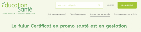 E-Mag BXL santé n°26 - Agenda : Des formations en lien avec la promotion de la santé